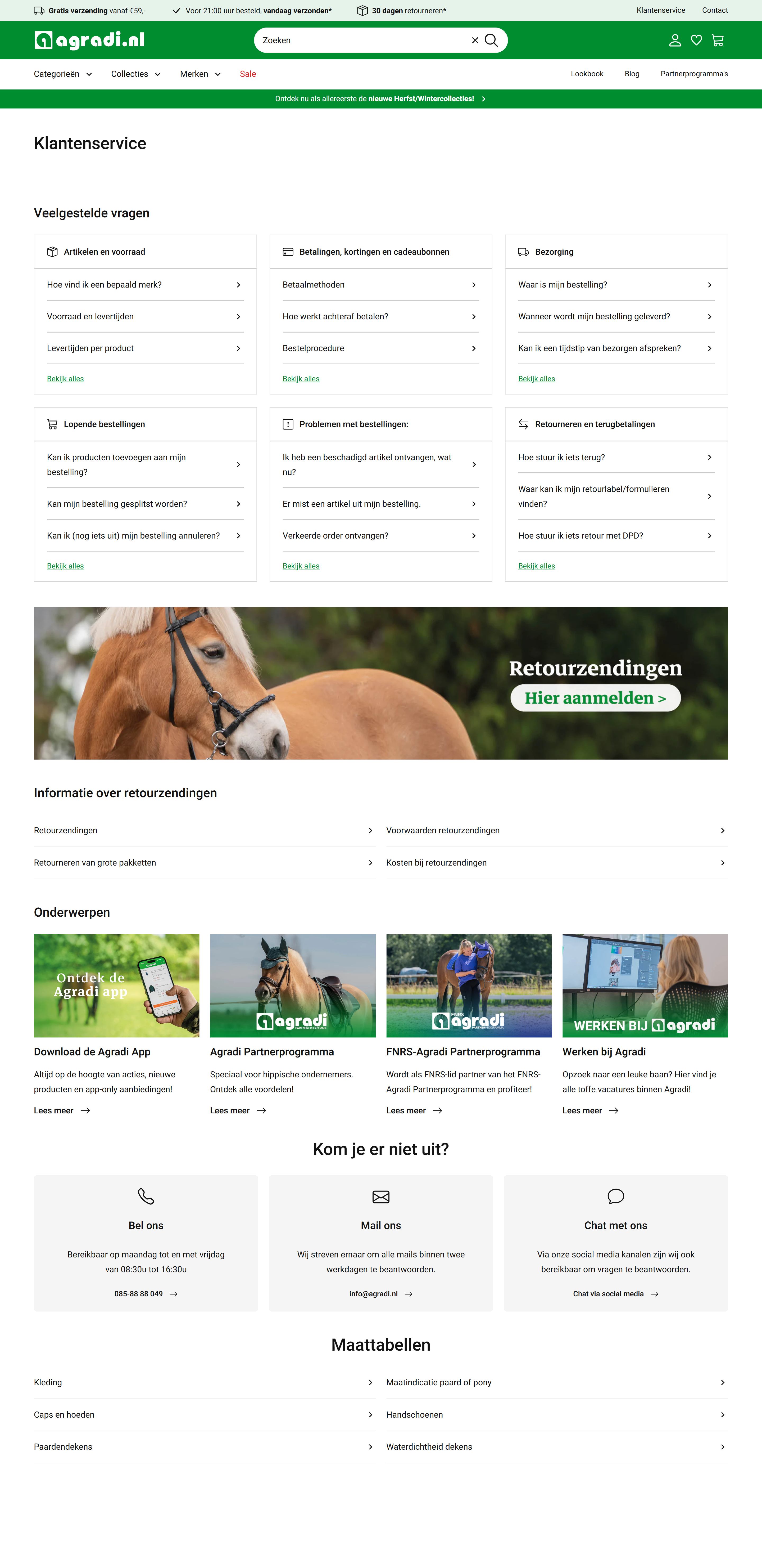 Agradi homepage full view